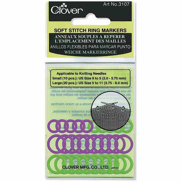 Clover Soft Ring Stitch Markers 3107