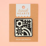 Sarah Hearts Iron On Patches