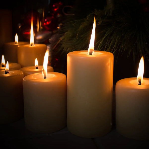 Lucky Clover Beeswax Pillar Candles