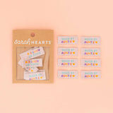 Sarah Hearts Sew on Labels for Gifts