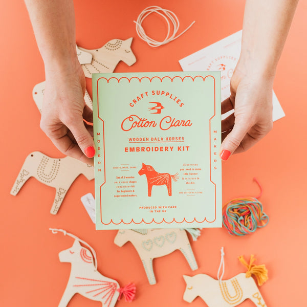 Cotton Clara Wooden Embroidery Kits
