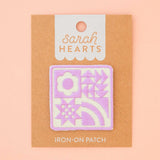 Sarah Hearts Iron On Patches