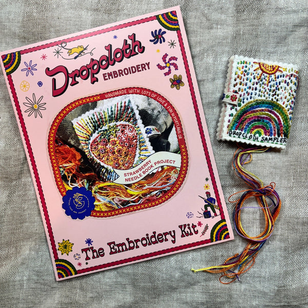 Dropcloth Strawberry Needlebook Embroidery Kit