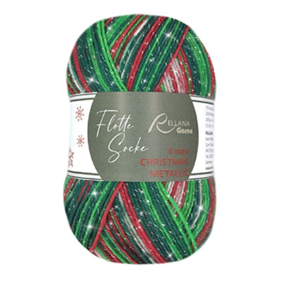 Flotte Sock Christmas Metallic 4ply