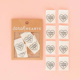 Sarah Hearts Sew on Labels for Gifts