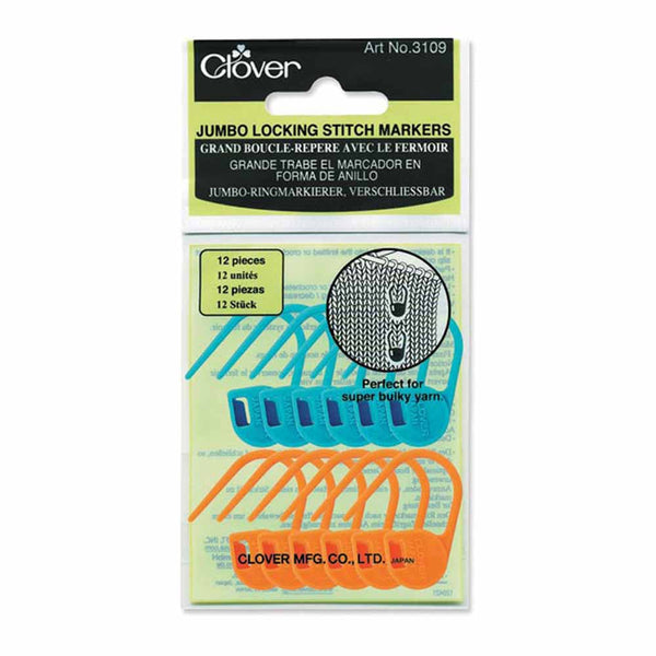 Clover Jumbo Locking Stitch Markers 3109