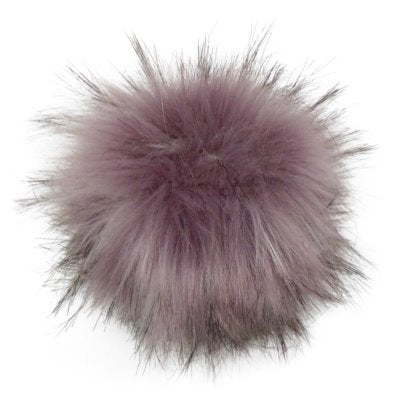 Faux Fur Pom Pom Garnet, Snap Closure – Wool and Company
